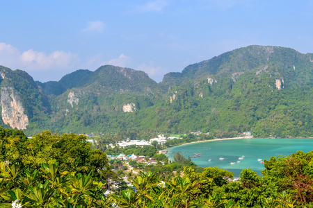 Koh Phi Phi island in southern Thailandの写真素材