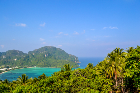 Koh Phi Phi island in southern Thailandの写真素材