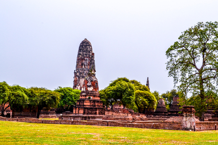 Ruins of Ayutthaya ancient capital of Thailandの写真素材