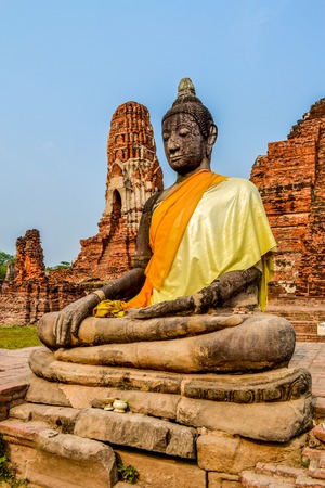 Ruins of Ayutthaya ancient capital of Thailandの写真素材