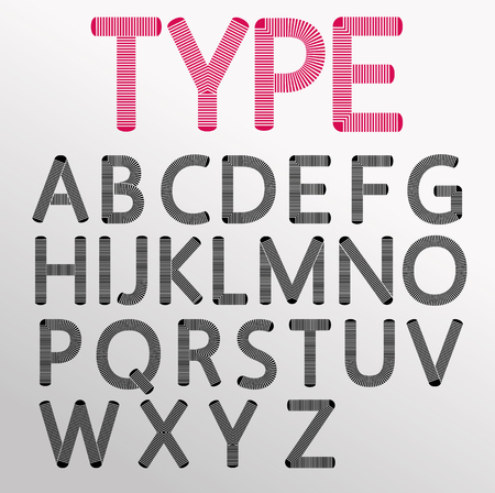 Modern, contemporary and futuristic font designのイラスト素材