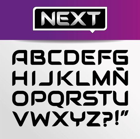 Trendy modern stylish bold font alphabet with upper case set. Vector illustrationのイラスト素材