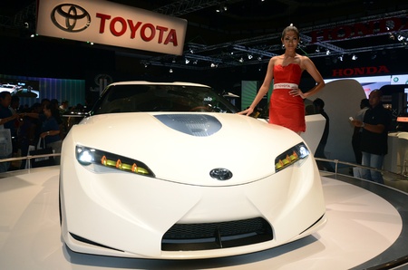 KUALA LUMPUR - DEC 12: Toyota FT-H5 on display at the Kuala Lumpur International Motorshow 2010 on December 12, 2010 in Kuala Lumpur, Malaysiaのeditorial素材