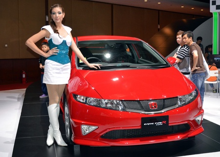KUALA LUMPUR - DEC 12: Honda Civic Type R on display at the Kuala Lumpur International Motor Show 2010 on DECEMBER 12, 2010 in Kuala Lumpur, Malaysiaのeditorial素材