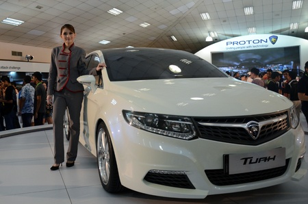 KUALA LUMPUR - DEC 12: Proton new concept car のeditorial素材