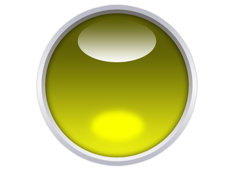 yellow glossy button graphicの写真素材