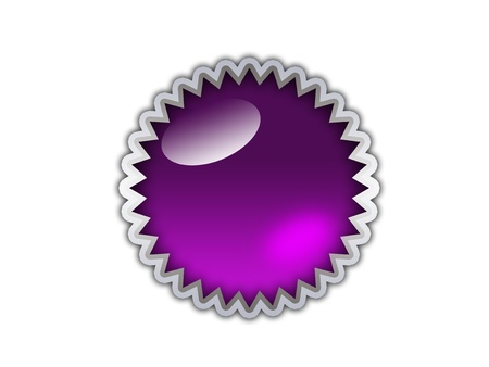 purple glossy seal illustrationの写真素材
