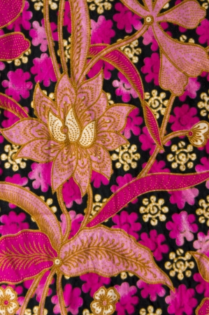 beautiful of batik with floral patternsの写真素材