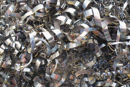 Rusty scrap metal shavings swirlsの写真素材