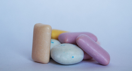 Chewing or bubble gum isolatedの写真素材