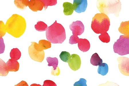Watercolor pattern abstraction. Seamless pattern with watercolor stains to fabric or packaging. The Rainbow.のイラスト素材