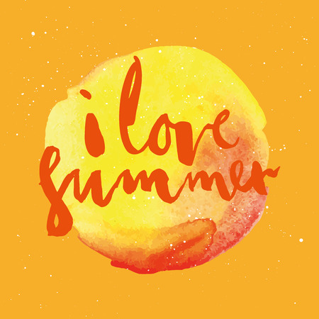 Summer card. Illustration. Bright colors.のイラスト素材