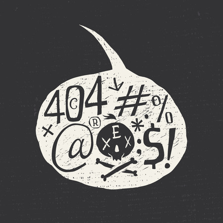 Icon bug. Vector. Skull. Error 404. Babel.
