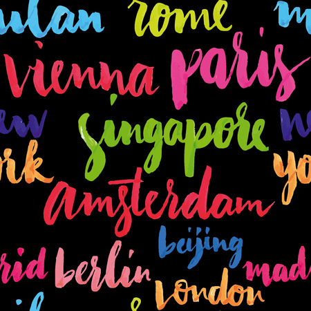 The names of the cities of the worldのイラスト素材