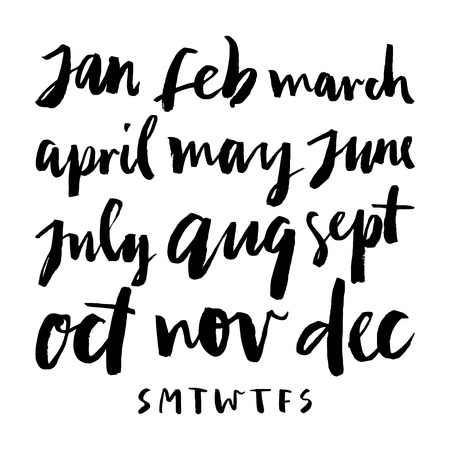 Title of months of the yearのイラスト素材