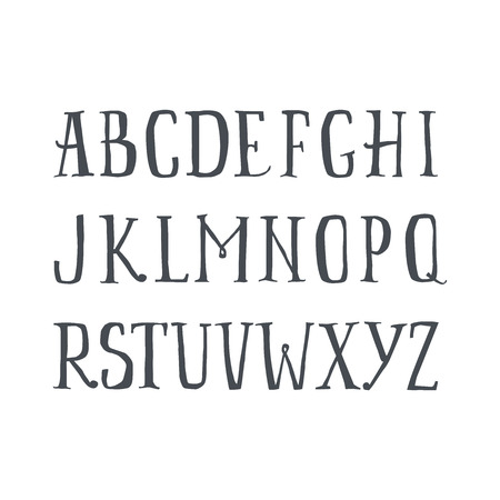 Alphabet for design. Handmade.のイラスト素材