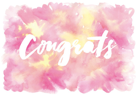 Watercolor. Illustration. Hand lettering. Handmade. Painting.のイラスト素材