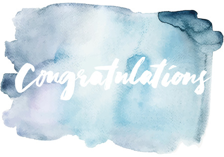 Watercolor. Illustration. Hand lettering. Handmade. Painting.の写真素材