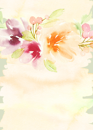 Greeting card with flowers.の写真素材