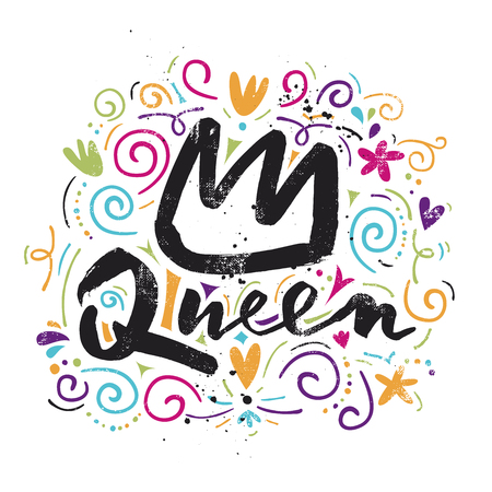 Vector illustration. Hand lettering. Handmade. Abstract illustration.のイラスト素材