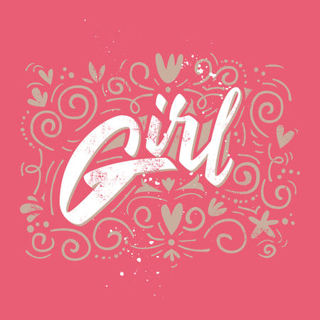 Vector illustration. Abstract composition.  Hand lettering. Handmade. Abstract illustration.のイラスト素材