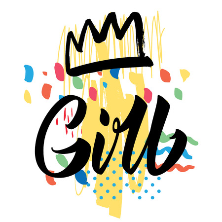 T-shirt printing template. Calligraphy Lettering illustration.のイラスト素材