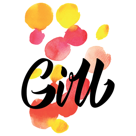 T-shirt printing template. Calligraphy Lettering illustration.のイラスト素材