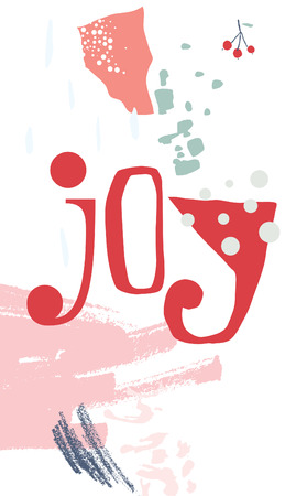 Christmas greeting card. Modern style.のイラスト素材