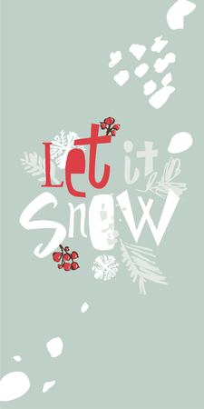 Christmas greeting card. Modern style.のイラスト素材