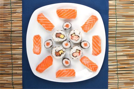 Sushi on a Plateの写真素材