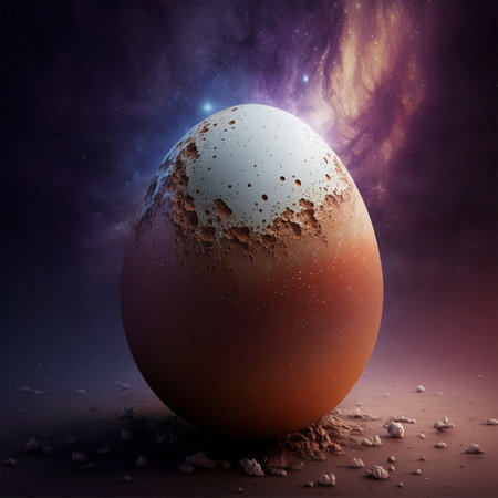 planet in the space with stars and nebula. 3d illustrationの素材