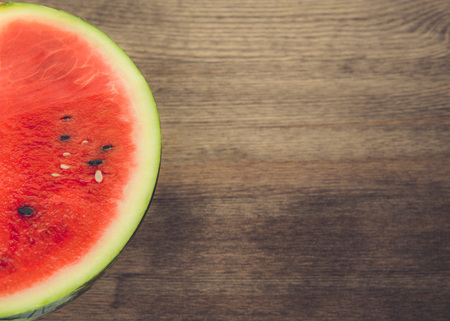 Half of watermelon shot on tabletopの写真素材