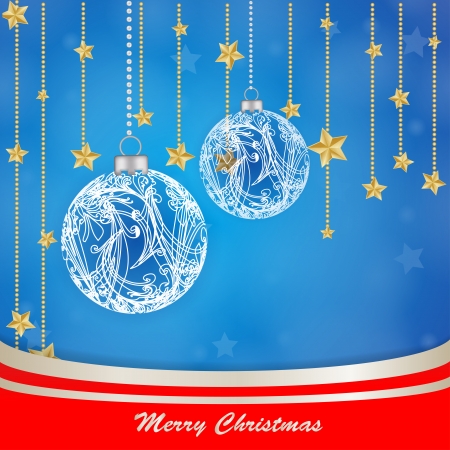 Christmas globe with stars background のイラスト素材