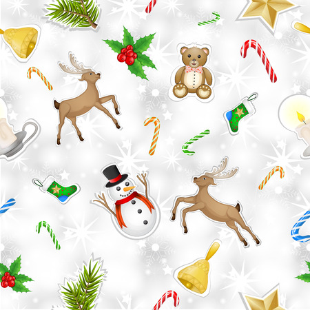 Pattern with sticker elements のイラスト素材