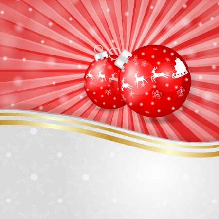 Red globe over Christmas backgroundのイラスト素材
