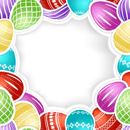 Seamless pattern with colorful Easter eggsのイラスト素材