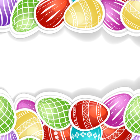 Seamless pattern with colorful Easter eggsのイラスト素材
