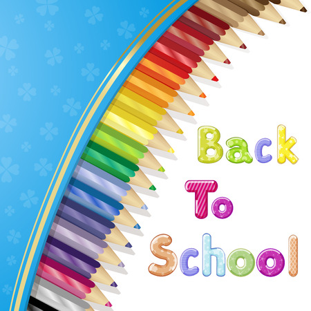 back to school poster のイラスト素材