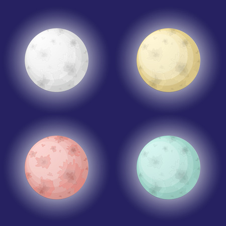 Moon setのイラスト素材