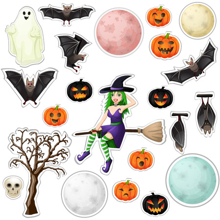 Halloween stickersのイラスト素材