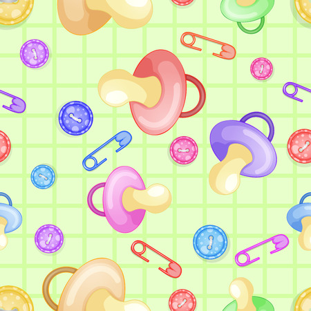 Baby pacifier patternのイラスト素材