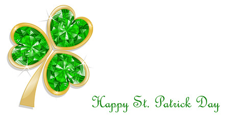 Three leaf clover diamond for St. Patrick\\\\のイラスト素材