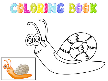 Coloring snailのイラスト素材