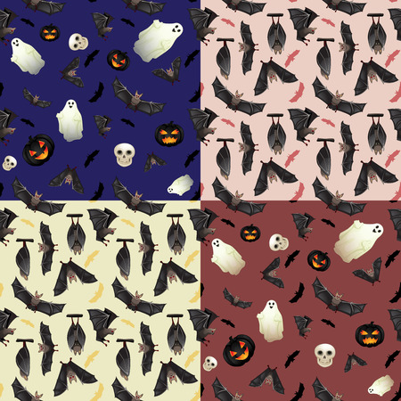 Seamless Halloween backgroundのイラスト素材