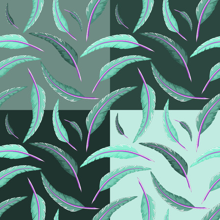 Seamless multicolored quill patternのイラスト素材