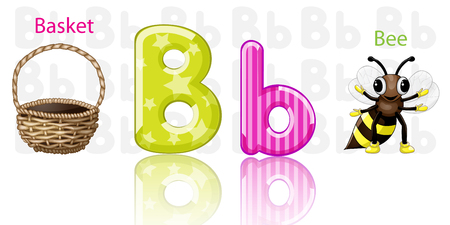 Illustrator of B alphabetのイラスト素材
