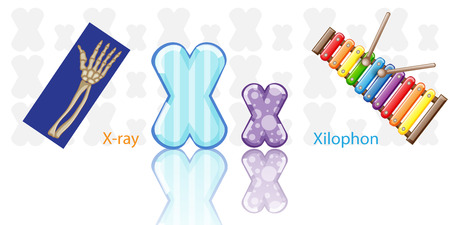 Illustration of X alphabetのイラスト素材