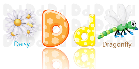 Illustration of D alphabetの写真素材