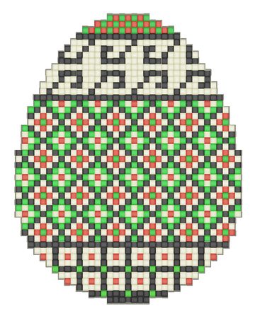 Easter egg, ethnic patternの写真素材