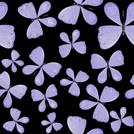 Seamless pattern with colorful butterfliesのイラスト素材